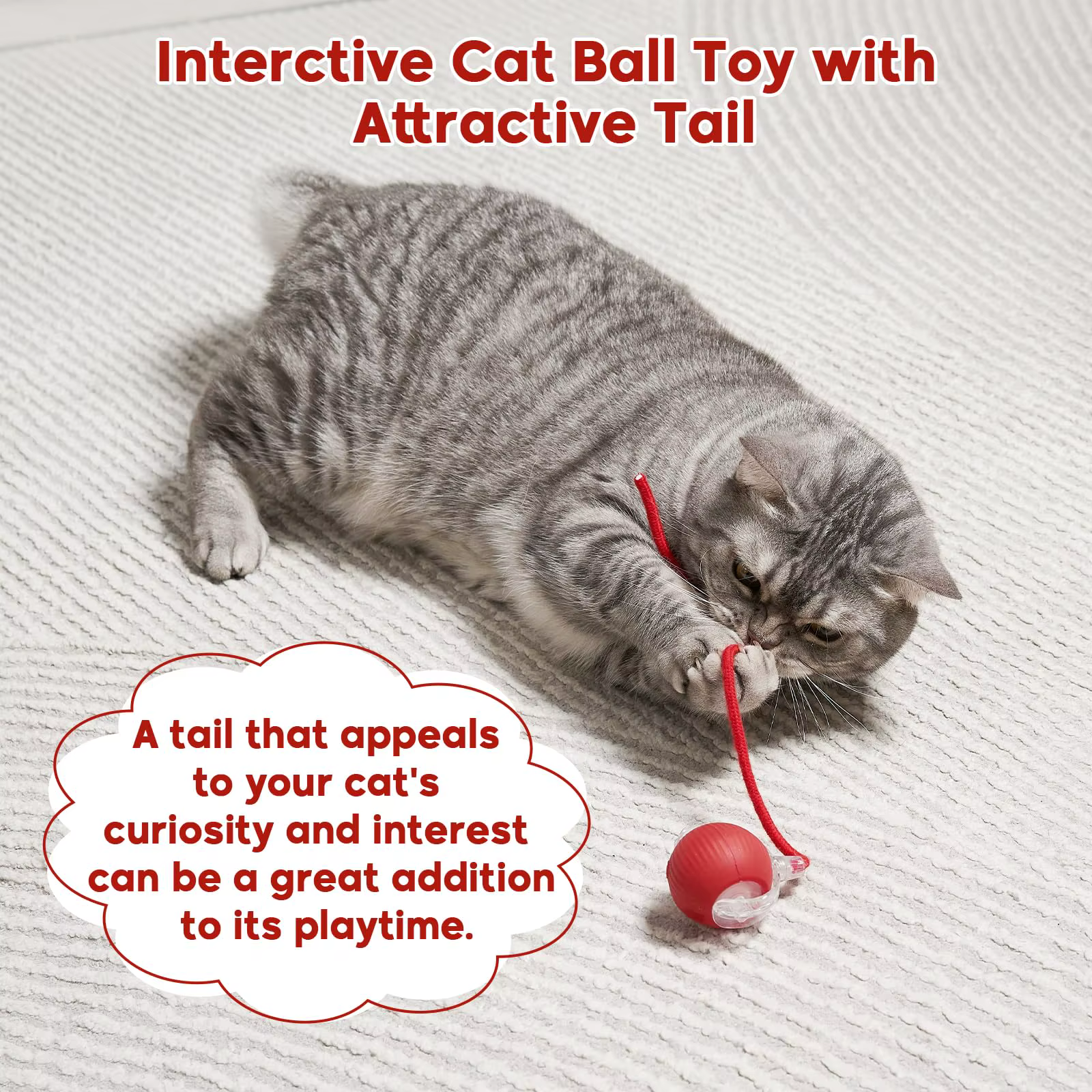 Interactive Dog Cat Toy Ball, Automatic Moving Bouncing Rolling, Pet Smart Chase Ball Rechargeable, Enrichment Toys — image 6