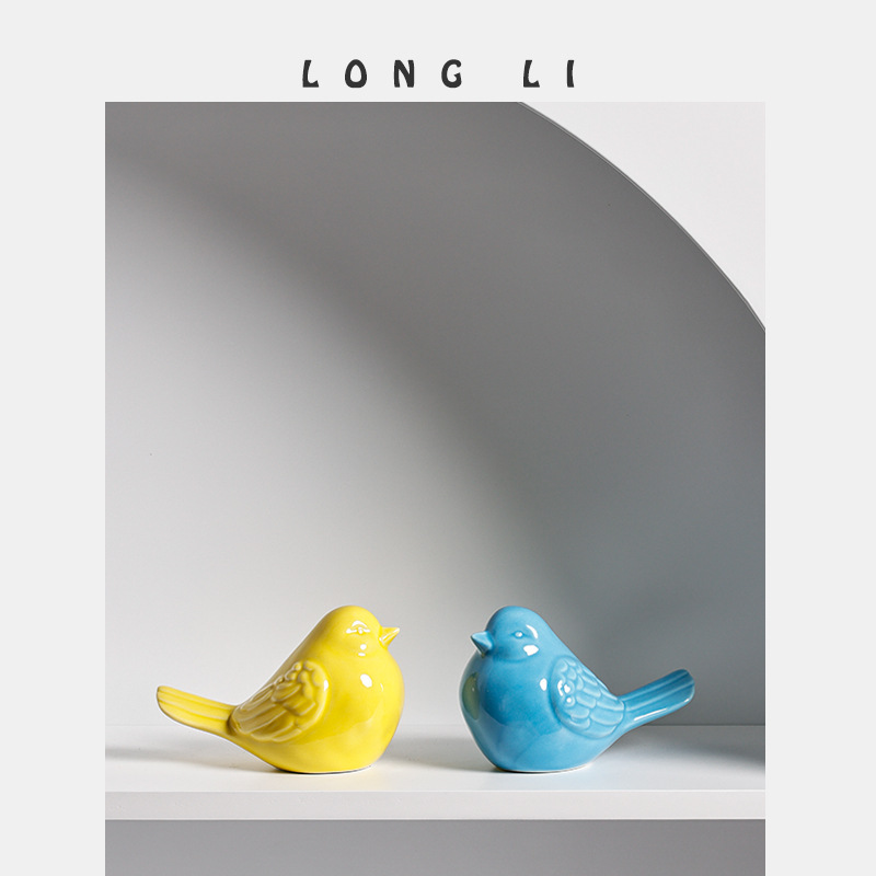 Ceramic Bird Ins Modern Minimalist Nordic Cute Small Fresh Ornaments Home Living Room Office Decoration Bird — image 1