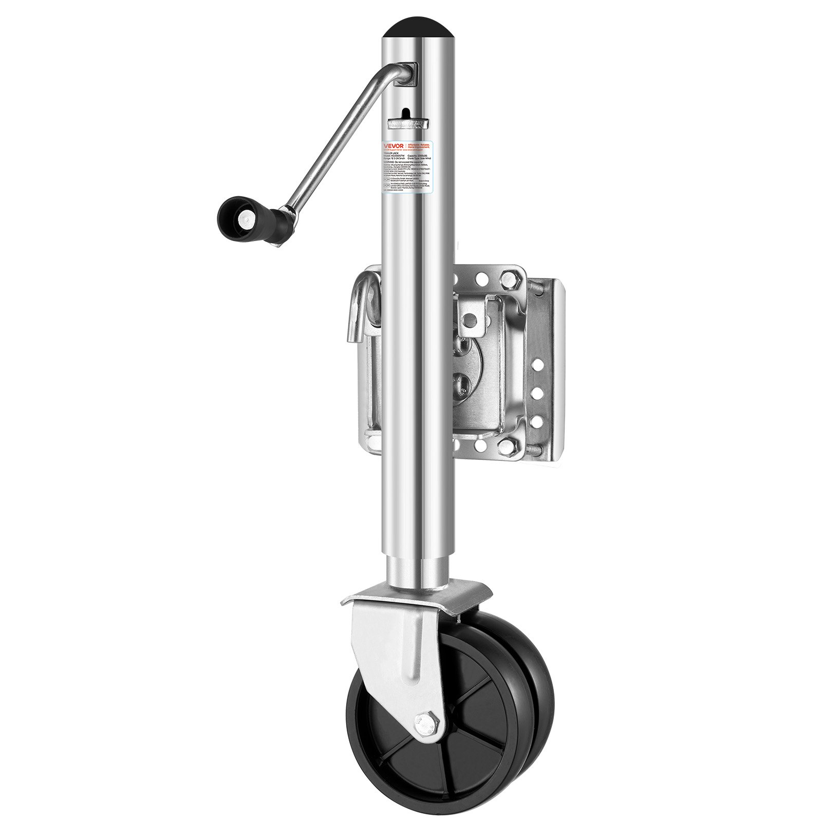 Trailer Jack With Wheel, 2000 Lbs Load Capacity, Heavy Duty Swivel Boat Trailer Jack With PP Single Wheel & Ergonomic Handle, 12-inch Lift, Fit For RVs, Boats, Horse Trailers, Utility Trailers — image 1