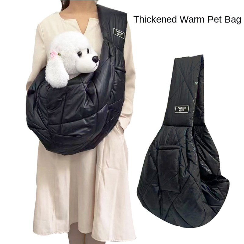 Mochila de invierno para gatos con diseño cruzado, portátil y cálido para uso al aire libre — imagen 2