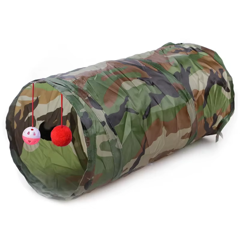 Cat Tunnel Toy Funny Pet 2 Holes Play Tubes Balls Collapsible Crinkle Kitten Toys Puppy Ferrets Rabbit Play Dog Tunnel Tubes — image 2