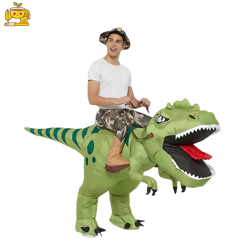 Halloween Stage Inflatable Dinosaur Costume for Performance, Funny Running Dinosaur Inflatable Suit — image 1