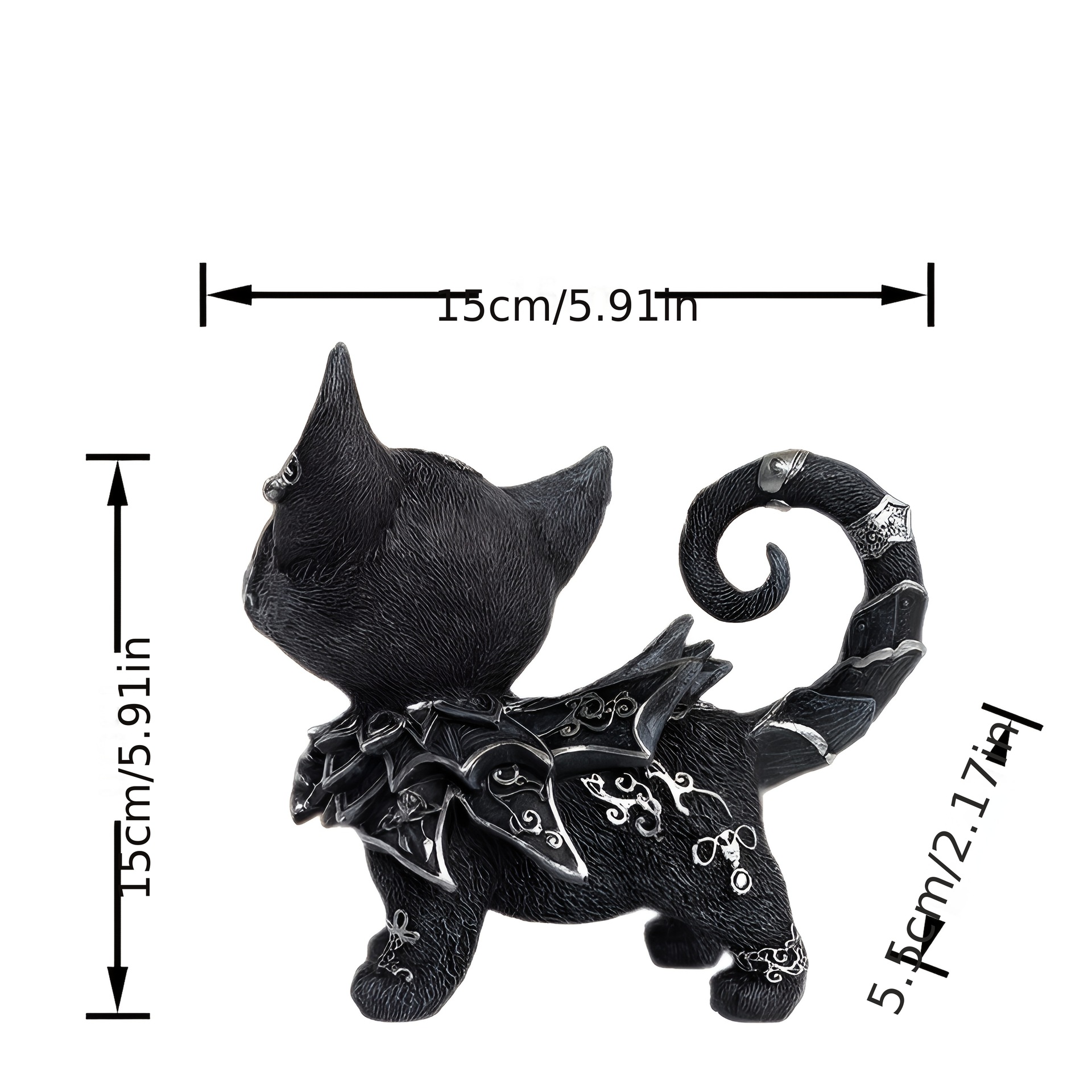 Cute Black Cat Figurine — image 5