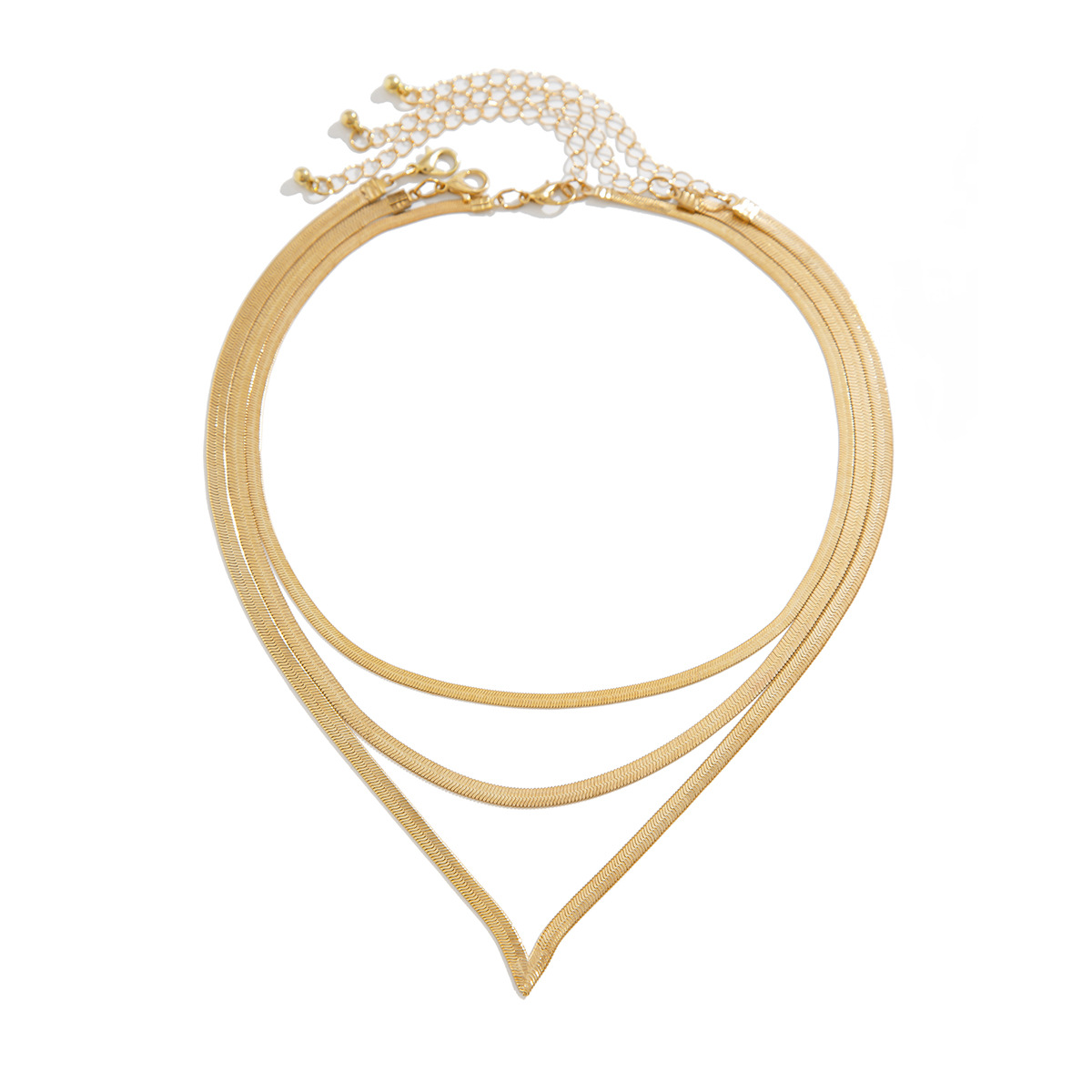 Punk metal snake bone chain necklace, female personality, geometric chain, multi-layer clavicle chain — image 5