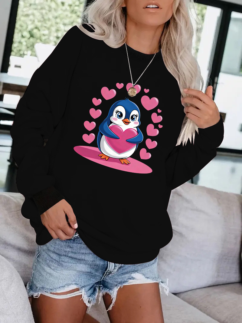 Cartoon Penguin Printed Hoodie — image 7