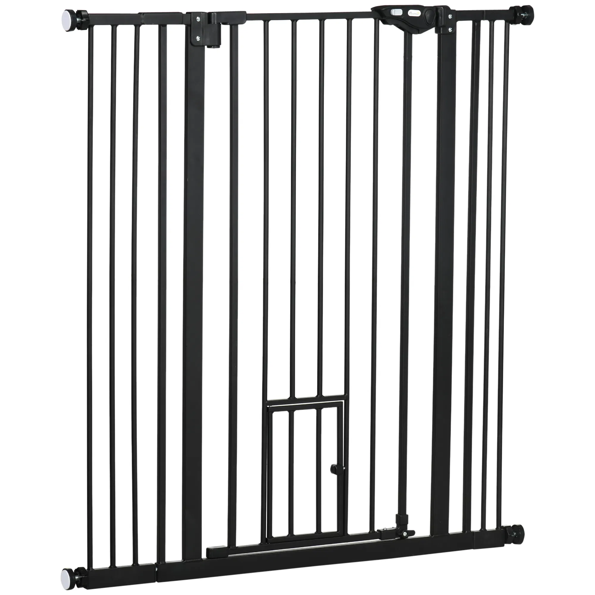 41" Easy Open Indoor Dog Gates for Doorways, House, Stair - Black — image 1