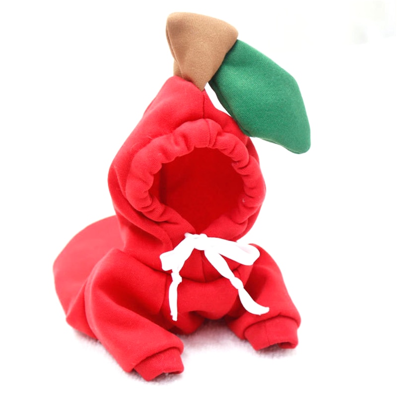 Ropa de Invierno para Perros Cómica con Frutas - Chaquetas de Felpa con Capucha para Bulldog Francés y Chihuahua — imagen 8