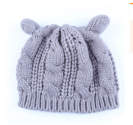 Gorro de Punto con Orejas de Gato, Otoño e Invierno — imagen 6
