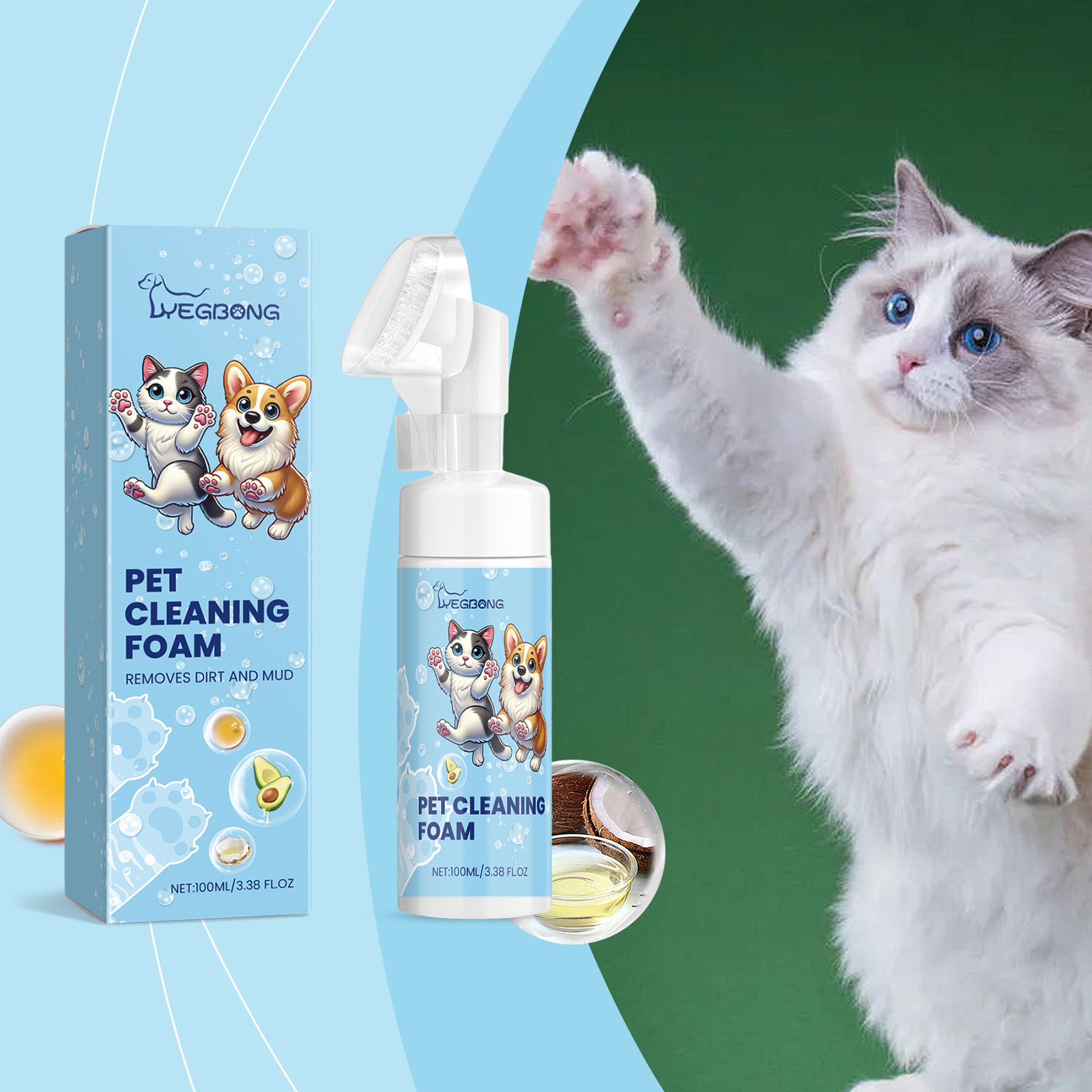 Limpia de Espuma para Patas de Mascotas - Limpiador Suave para Pies y Platos de los Animales — imagen 4