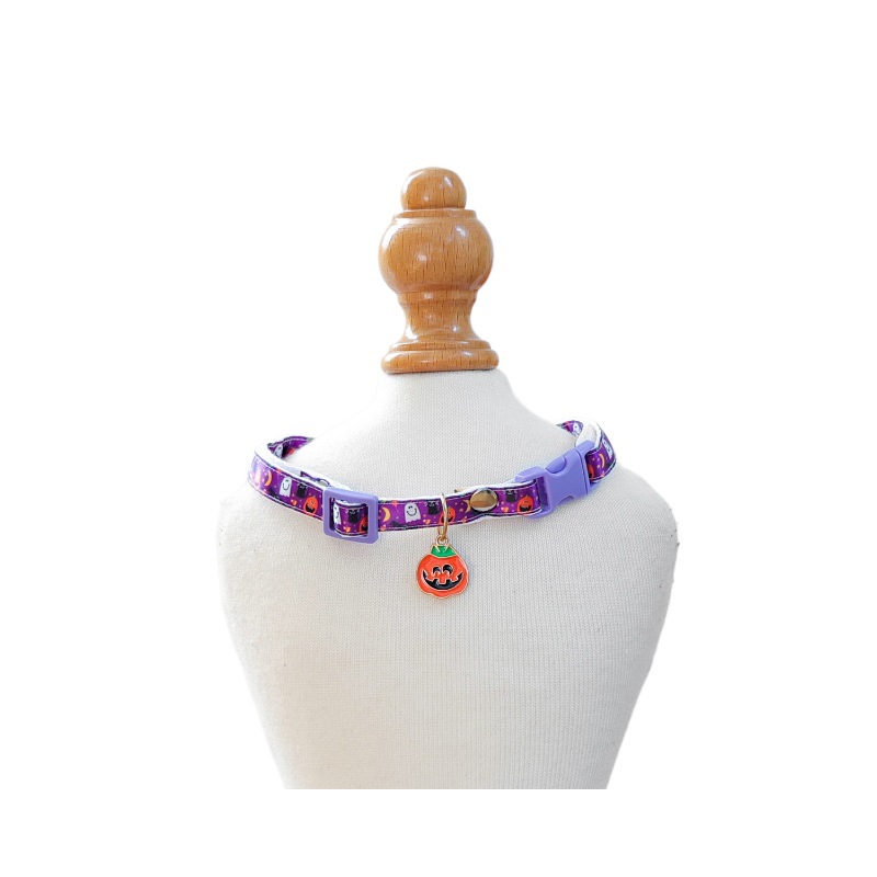 Pet Halloween Pumpkin Head Collar Cartoon Neckwear for Dogs and Cats, Small Dog Accessories — image 6