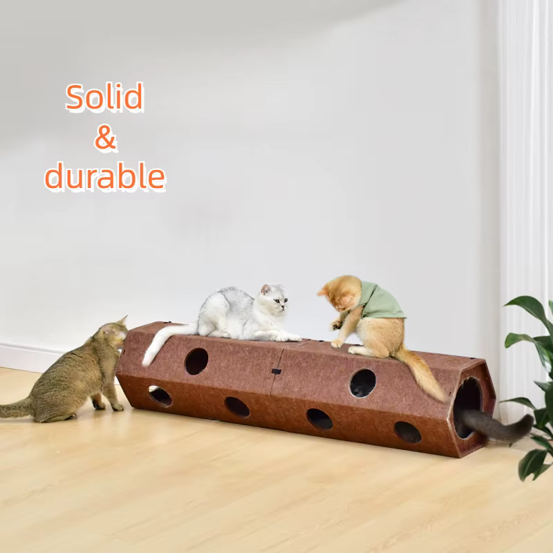 Pet Cat Tunnel Tube Toys Foldable Tunnels for Indoor Cats Kitten Play Tube Suitable for All Four Seasons Wall-Corner Games 고양이 — image 4