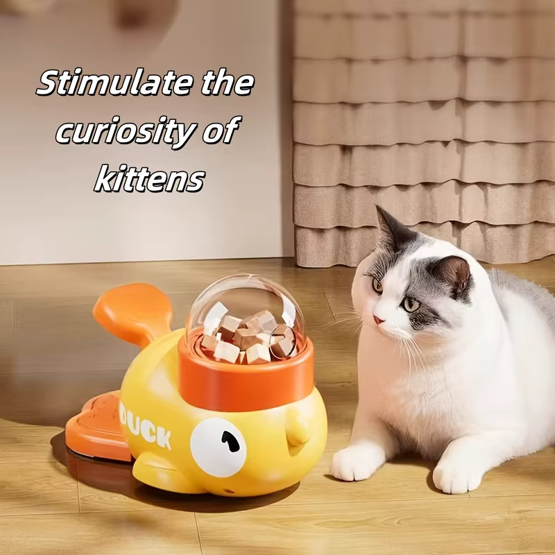Juguetes de Alimento Interactivo para Gatos: Presionador Manual sin Baterías con Diseño de Pato — imagen 4