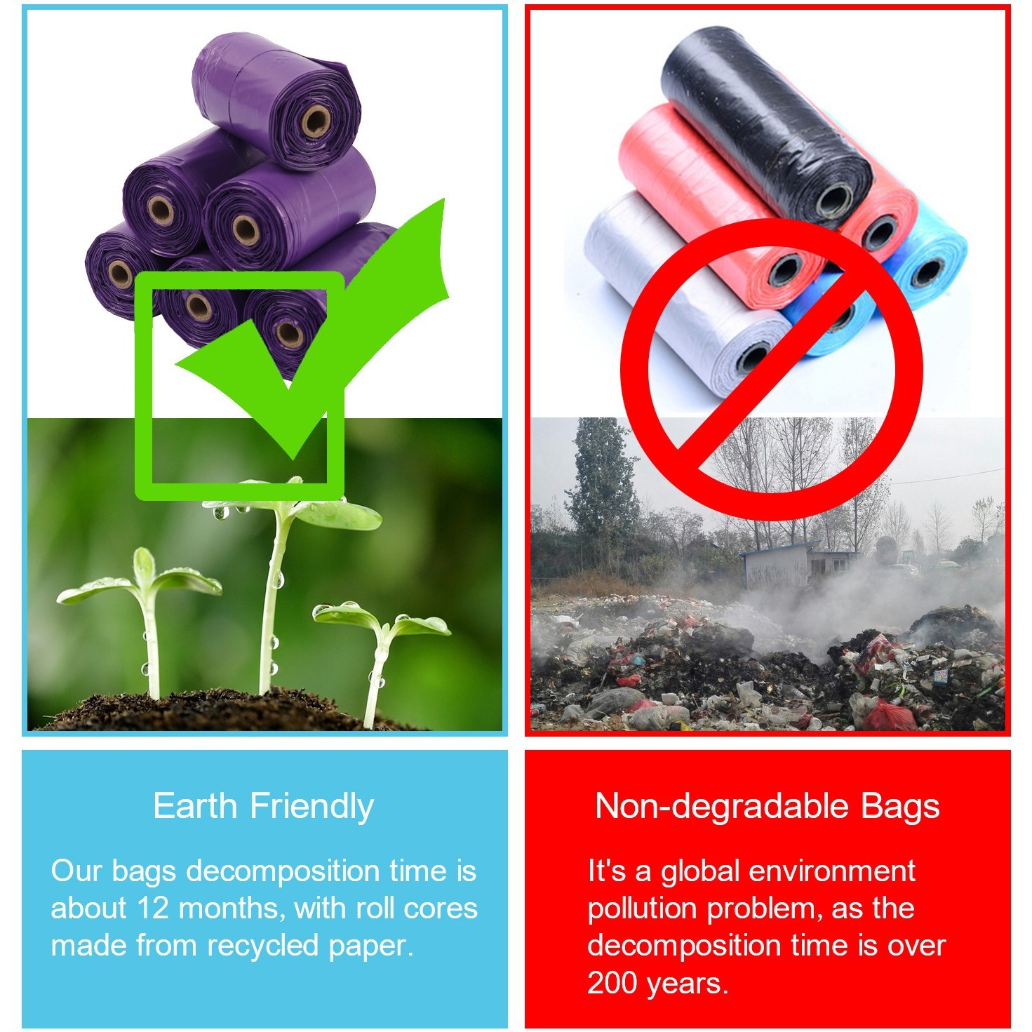 Biodegradable purple pet vest bag with roll up pet garbage bag and fecal collection bag — image 8
