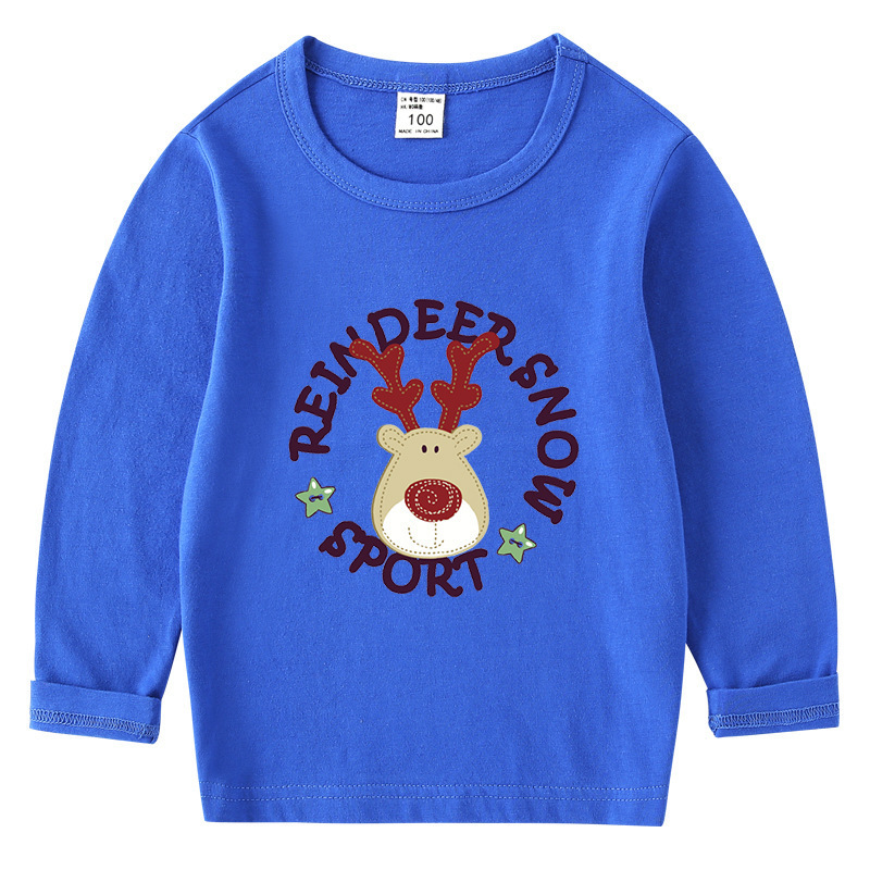 Christmas deer base T-shirt long sleeved top — image 3