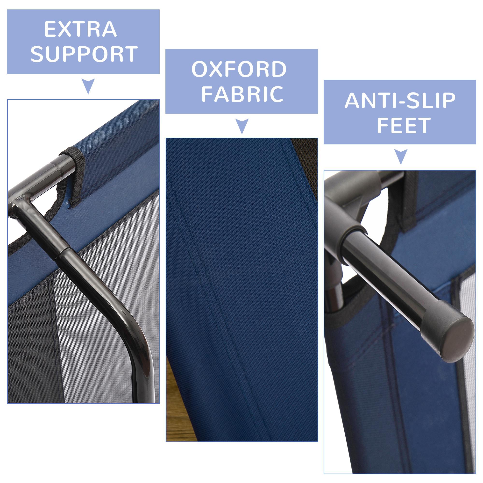 Cama Elevada para Perro de 36" x 30" para Verano, Catre para Mascotas con Ventilación de Malla, Azul — imagen 5