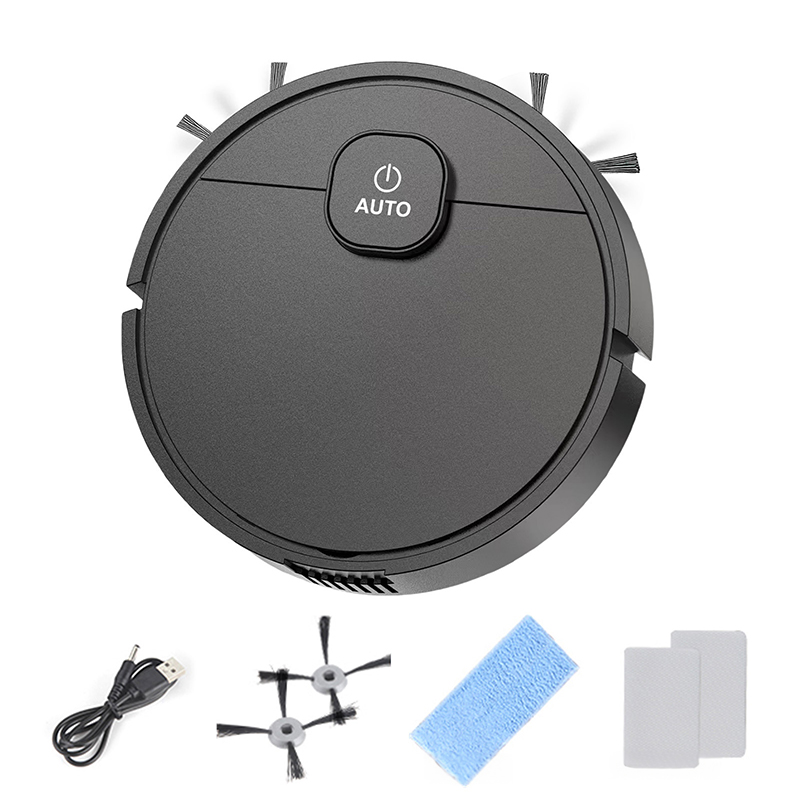 **3-in-1 Sweeping Robot: USB Charging, 1000Pa Suction, Auto-Clean for Pet Hair, Carpets & Floors** — image 1