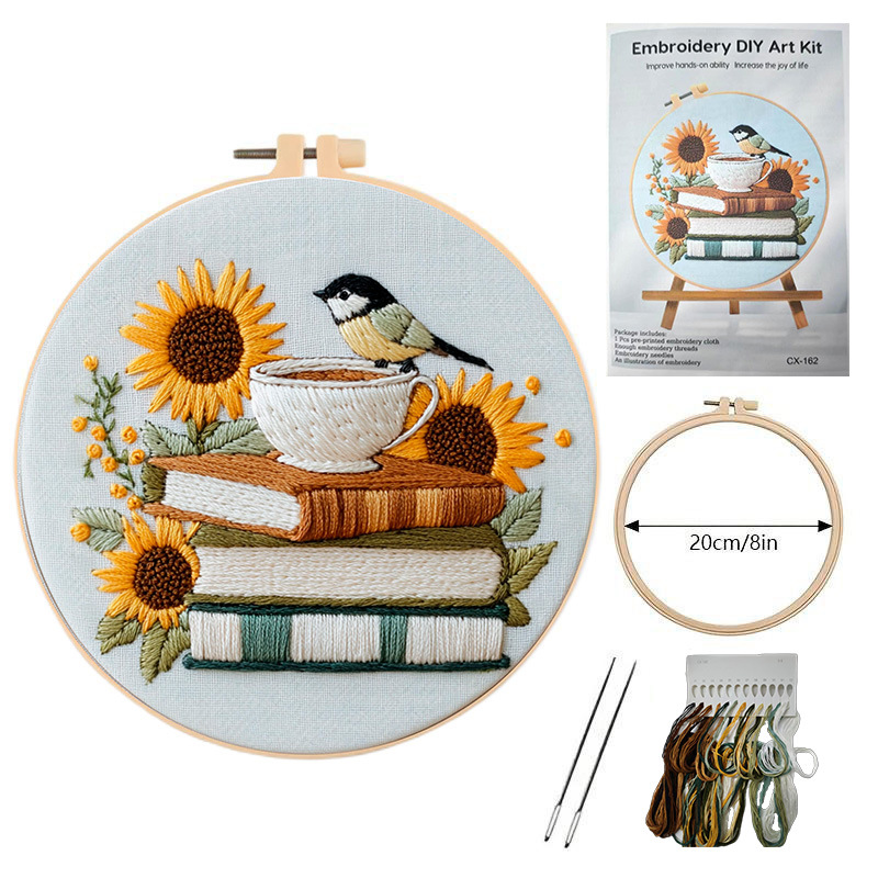 New Embroidery Bird Sunflower Series Material Package — image 4