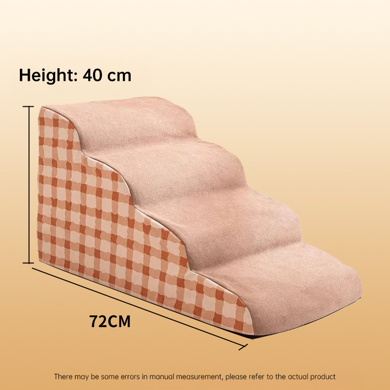 Escalera/Rampa para Mascotas de 2/3/4 Escalones: Espuma Viscoelástica Antideslizante y Lavable, Desmontable, Multiusos para Perros y Gatos — imagen 4