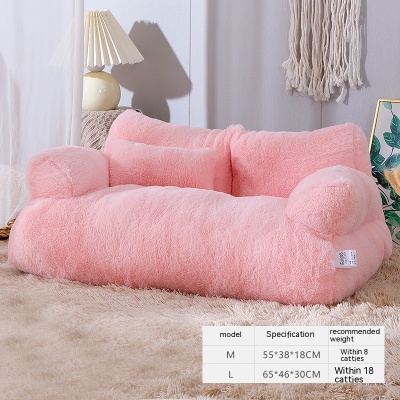 Sofá de Gato de Lujo para Perros y Gatos Pequeños y Medianos - Cama Caliente para Invierno con Manta Plush — imagen 7