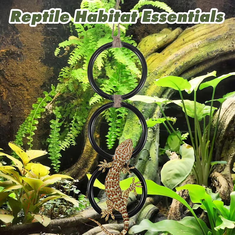Ring-Shaped Snake Toy Snake Playground Climbing Toy Reptiles Exercise Chain for Corn Snake Chameleon Snake Tank Accessories — image 3