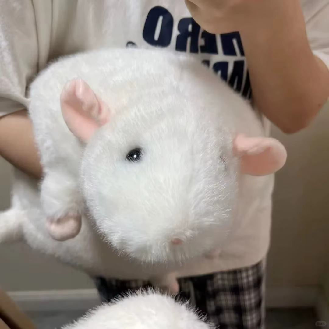 Muñeca de Ratón Cómica de 40/55/90cm con Rama de Flores - Juguetes suaves para niños regalo cumpleaños animal peluche juguete de gato — imagen 3