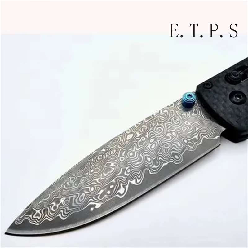 Lock Knives BM 535 Bugout Folding Pocket Knife Damascus Steel Carbon Fiber Handle Hunting Outdoor Knife Camping Survival Tools — image 3