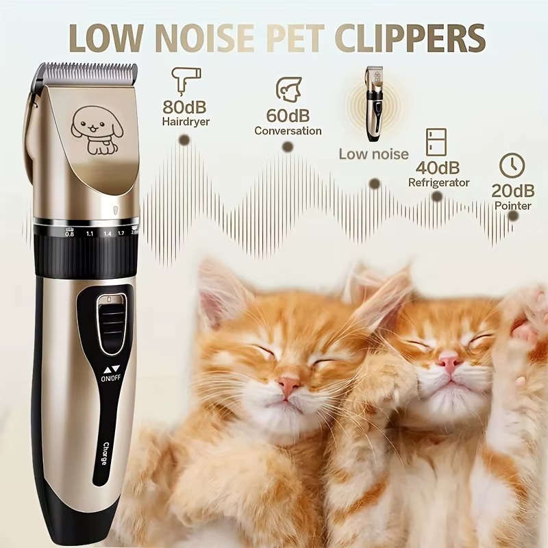 Pet Hair Trimmer Kit Electric Precision Clippers Perfect for Professional Grooming at Home, Ideal for Dogs and Cats — image 2