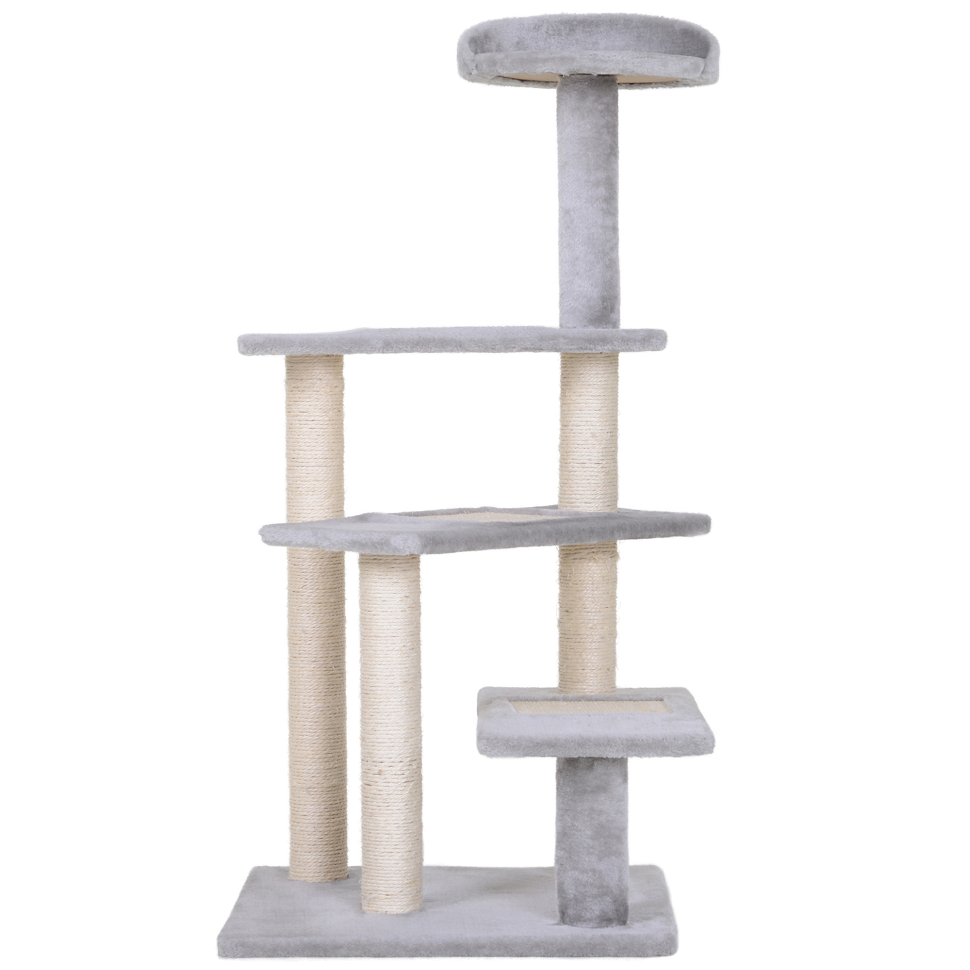 40" 5-Level Revolving Stair Cat Tree Scratcher Climbing Activity Tower with Play Center and Resting Perch - Gray — image 4