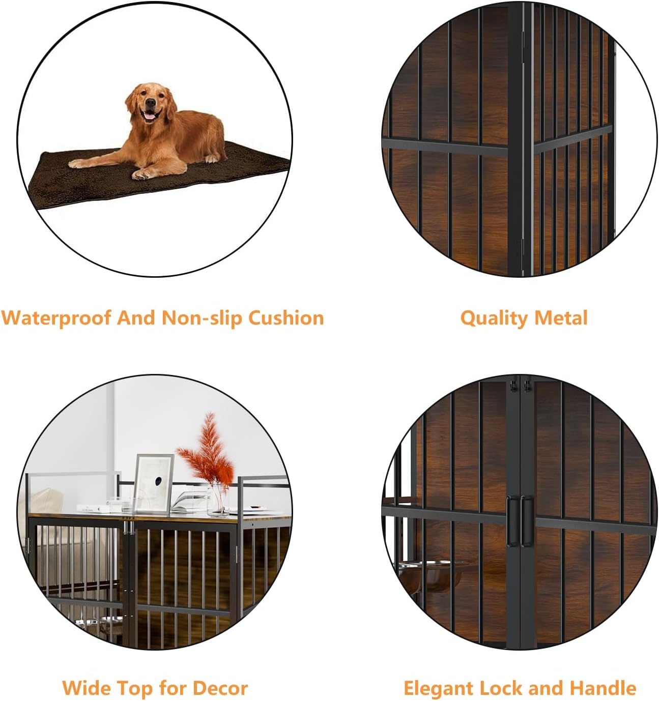 Cámaras para Perros de Estilo Mueble para Grandes Razas Indoor Resistentes Super Fuertes 41" — imagen 5