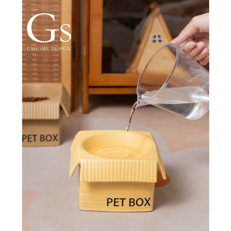 Bol de Cerámica para Gatos Elevado Protección Cervical Grande Capacidad para Gatos Adultos Individuales — imagen 4