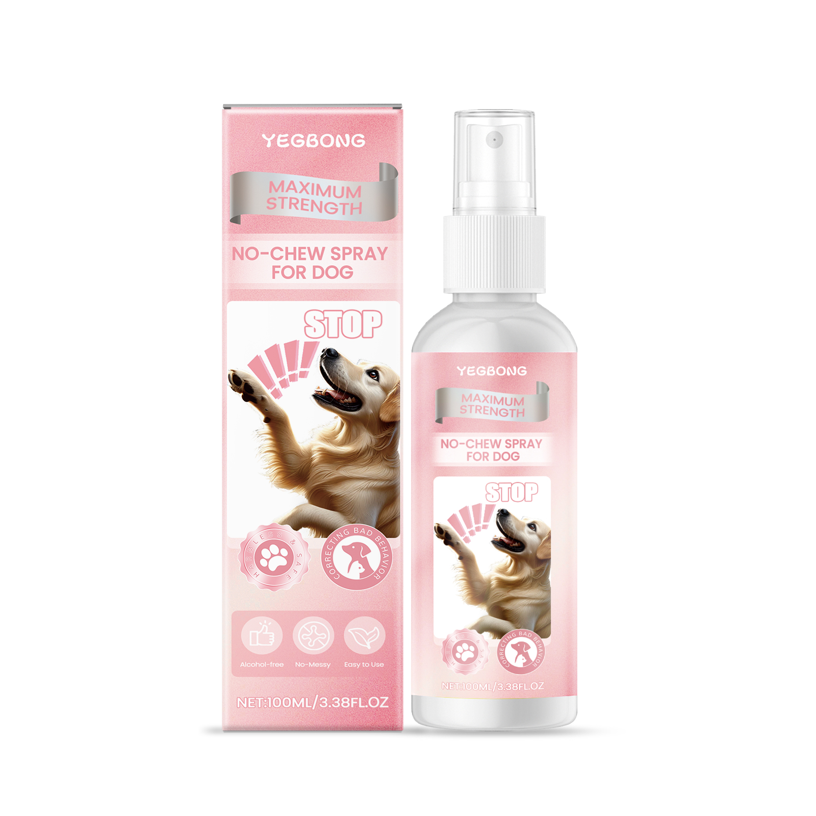 No Chew Spray For Dogs, Anti Chew Deterrent Spray To Stop Pets From Destroying Furniture, Safe With Glycerin & Mint Extract, 100ml — image 2