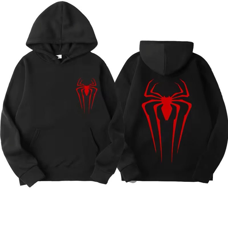 Dark Gothic Y2K Spider Print Hooded Sweatshirt Jacket — image 11