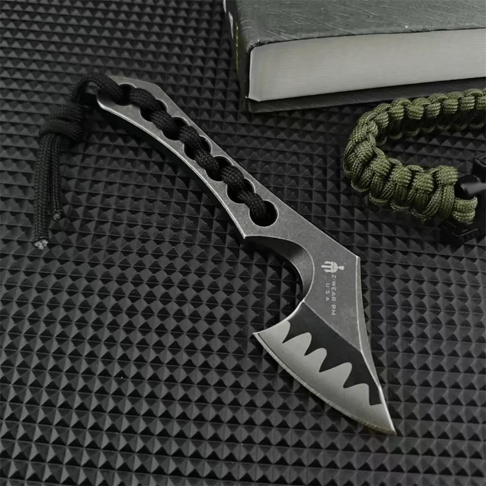 High-quality Miller Compact Axe-Style Fixed Blade Knife with D2 Blade Versatile Outdoor, Camping Fishing Tool Perfect As A Hol — image 1