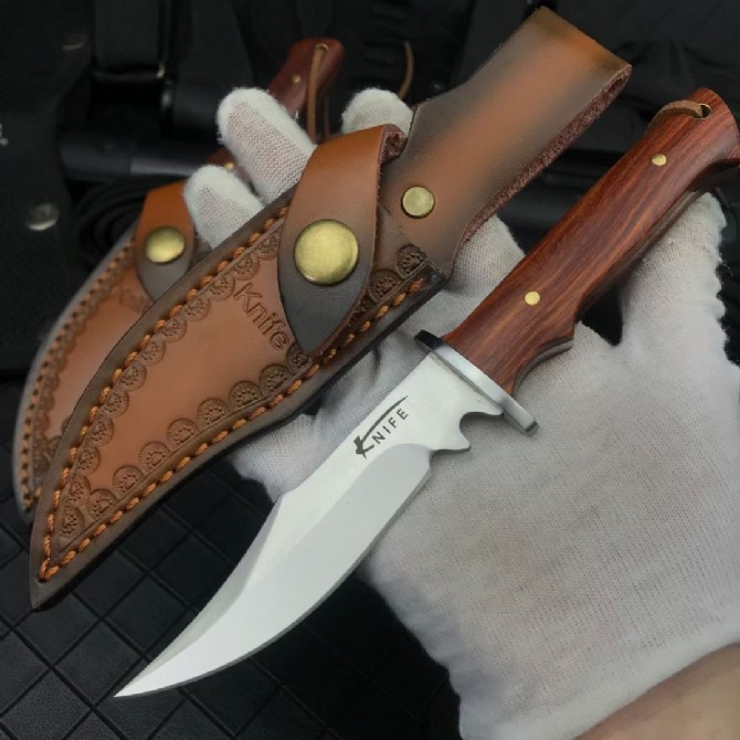 Cuchillo de caza y pesca mini recto, mano, camping, caza, pesca submarina, herramienta de emergencia para hombre regalo — imagen 7