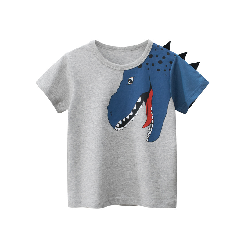 Camiseta de manga corta para niños con dinosaurio — imagen 1