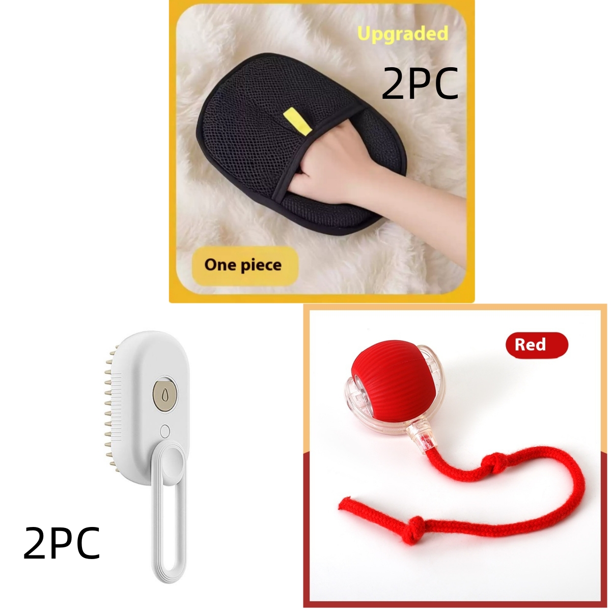 Pulidor de Gato con Vapor 3 en 1 - Cepillo Eléctrico para Mascotas con Masaje y Eliminación de Pelo — imagen 3