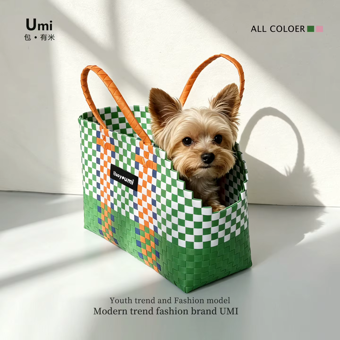 Hand-woven Pet Bag Small Dog Carrier Bags Poodle Pomeranian Yorkshire Terrier Puppy Accessories Transportin Gato Cat Carrier — image 6