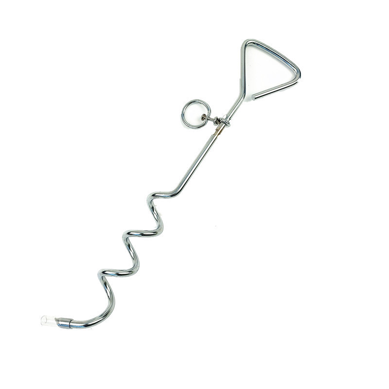 Outdoor Pet Supplies Dog Stake Chrome Plated Spiral Ground Anchor Dog Tether Stock — image 12