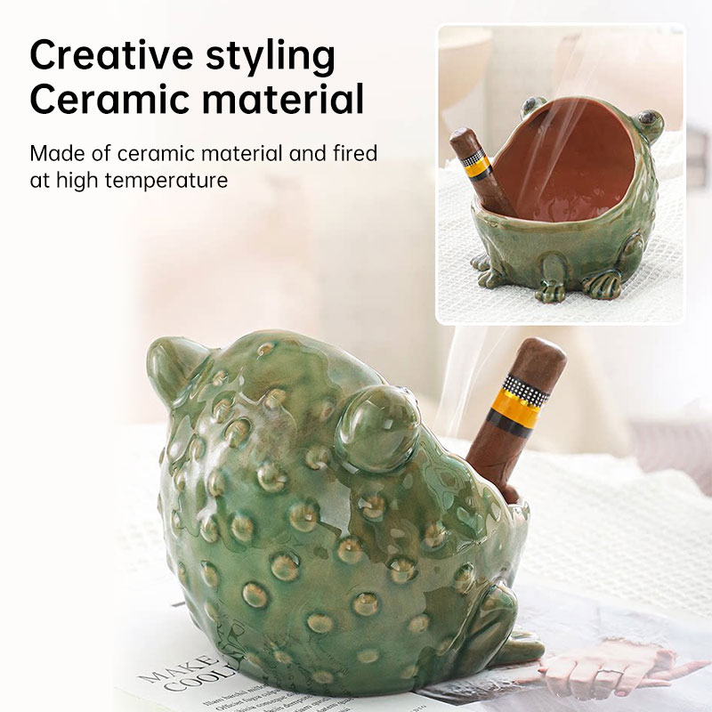 Cute Ceramic Frog Storage Bowl – Animal Figurine Key Candy Organizer, Home Desktop Decor — image 7