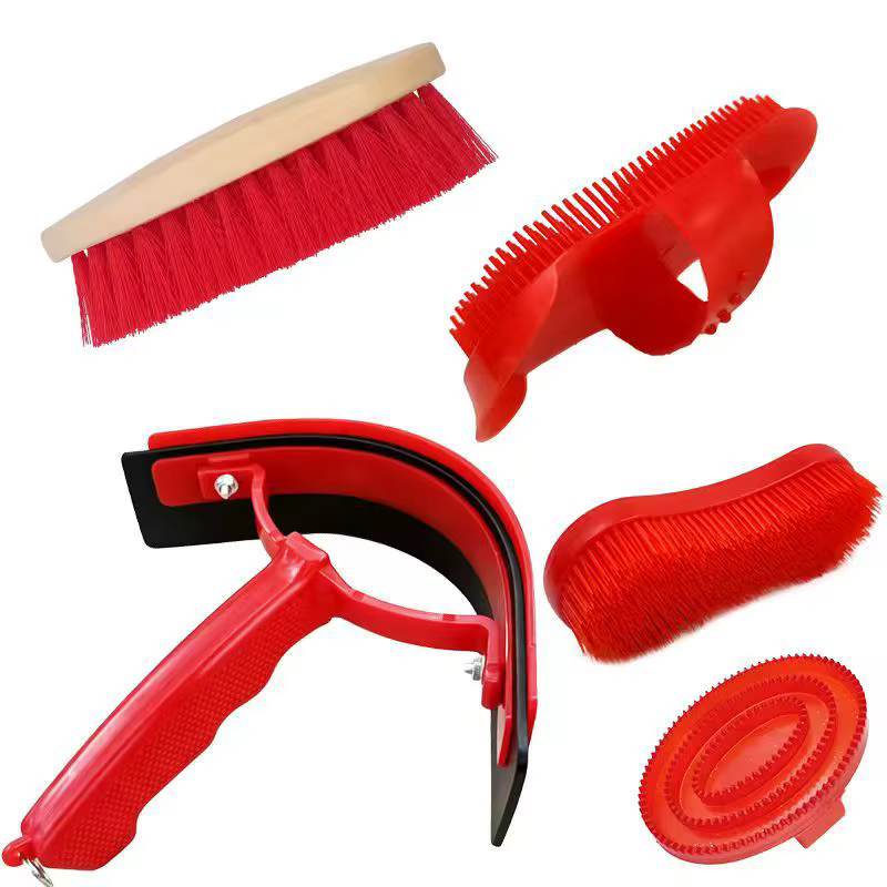 Horse Grooming Kit 5Pcs Horse Cleaning Brush Set Curry Comb Mane Puller Hoof Pick Equestrian Horse Care Tools — image 3