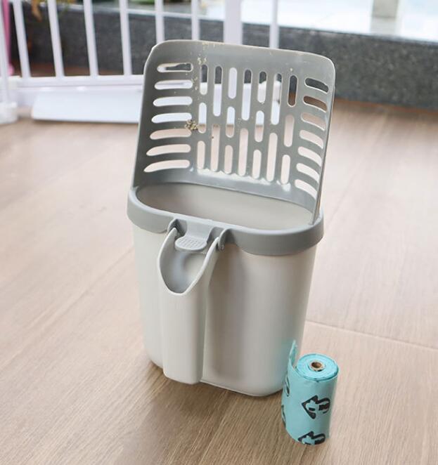 New Integrated Cat Litter Shovel Set Bin Bag Large Capacity Cat Excrement Shovel — image 2