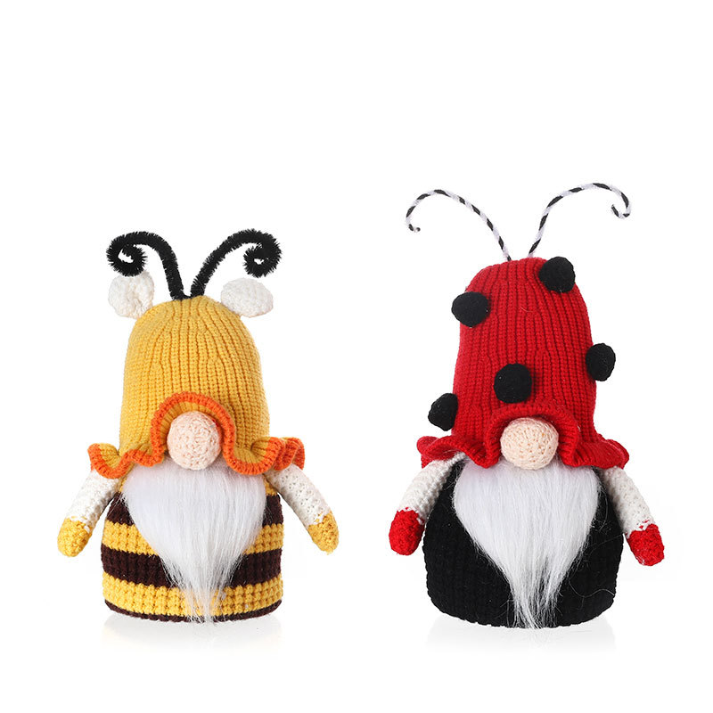 New bee knitted wool faceless doll cute dwarf doll ornaments creative goblin doll gift — image 5