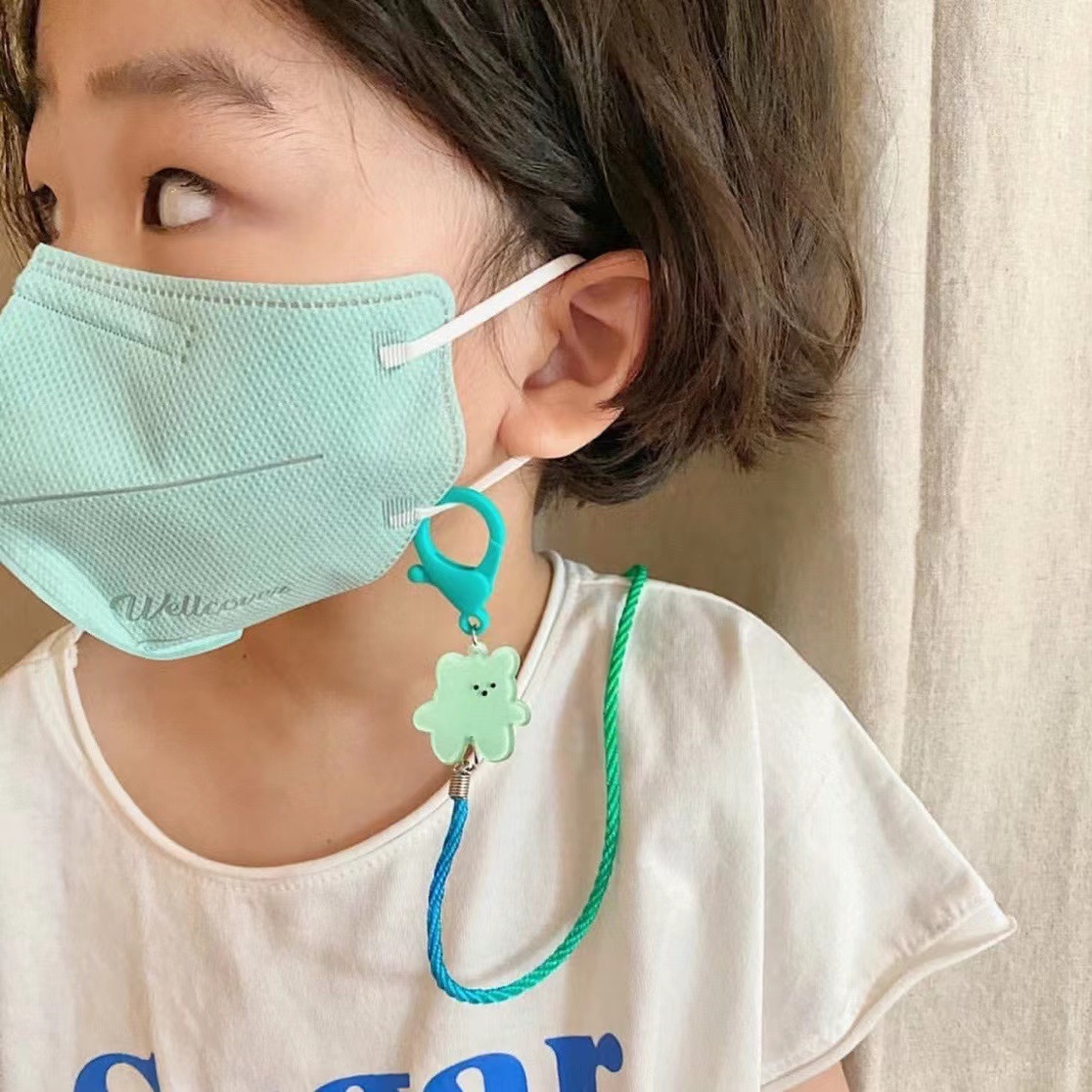 Lazo de Cuello Colorido DIY Acetato de Celulosa con Oso Gradient para Niños de Escuela Primaria Accesorios — imagen 1