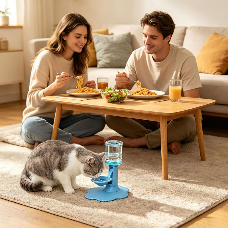Gravity Cat Water Dispenser, No Electricity, Filter-Free, Adjustable Height Pet Fountain for Cats & Small Dogs — image 6