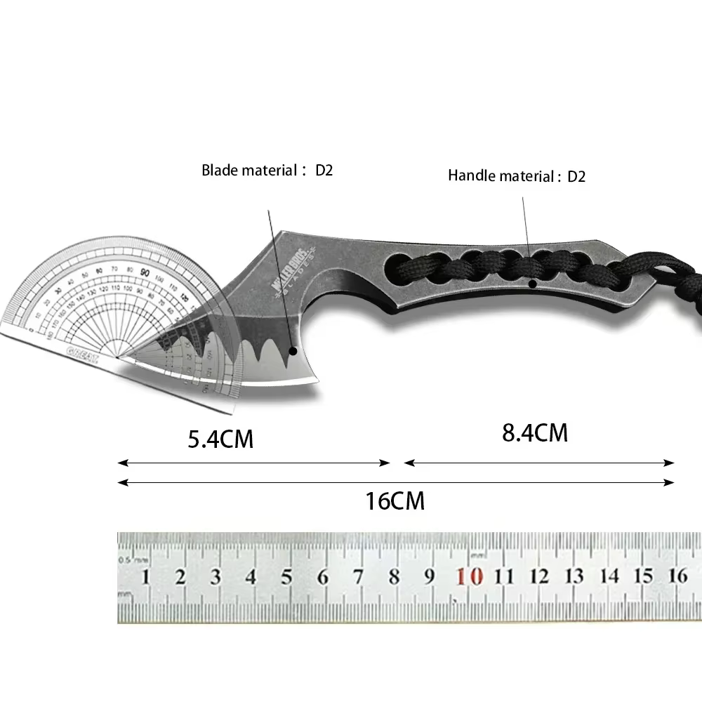 High-quality Miller Compact Axe-Style Fixed Blade Knife with D2 Blade Versatile Outdoor, Camping Fishing Tool Perfect As A Hol — image 5