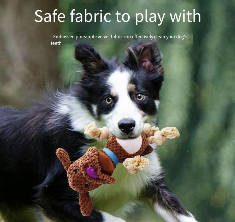 Juguete de Peluche para Perro con Voz que Alivia el Aburrimiento de Golden Retriever, Interactivo, Limpieza de Dientes, Masticación, Tamaño Mediano — imagen 3