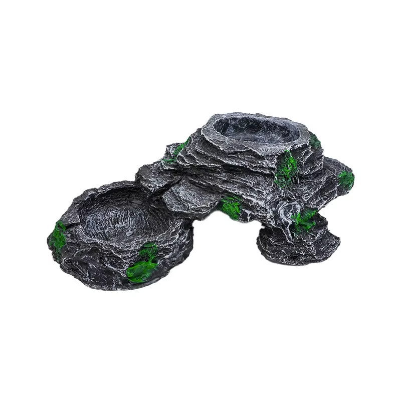 Resin Reptile Hideout – Rock Basking Platform & Cave Decor, Multi-Functional Shelter for Turtles, Lizards & Aquariums — image 5
