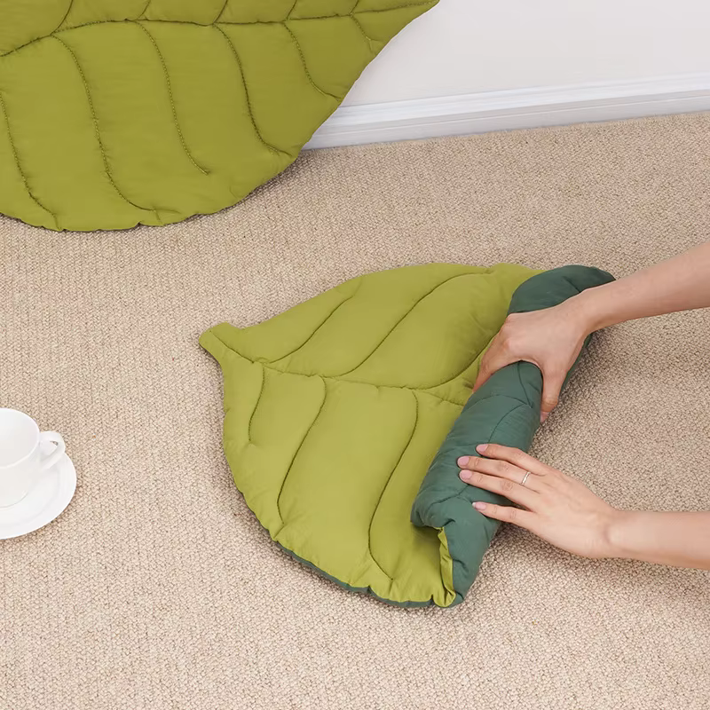 Manta de Almohada para Gatos y Perros con Forma de Hoja de Algodón Suave — imagen 4