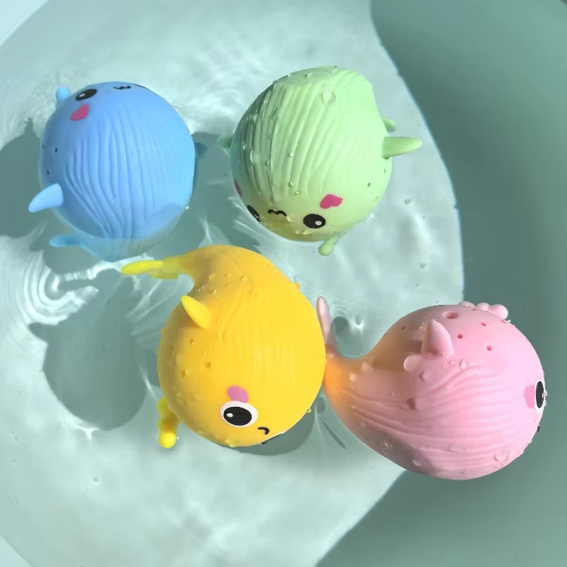 Juguetes de Baño para Bebé, Esponja Absorbente en Forma de Ballena para Apretar y Aliviar el Estrés, Juguete de Agua para Nadar en Verano, Squishy para Niños — imagen 2