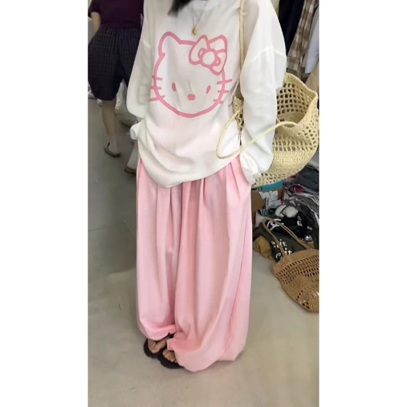 Style Loose Fit Hello Kitty Print Long Sleeve Women's T-Shirt — image 6
